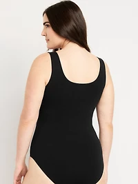 Double-Layer Scoop-Neck Bodysuit