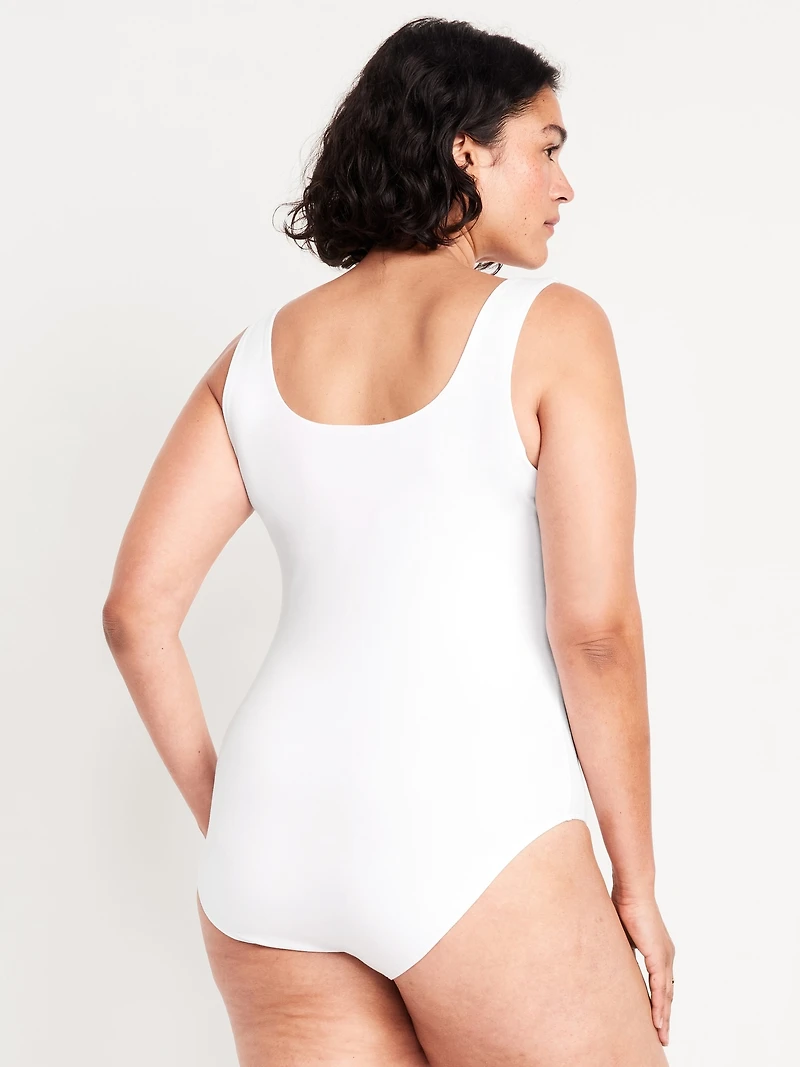 Double-Layer Scoop-Neck Bodysuit