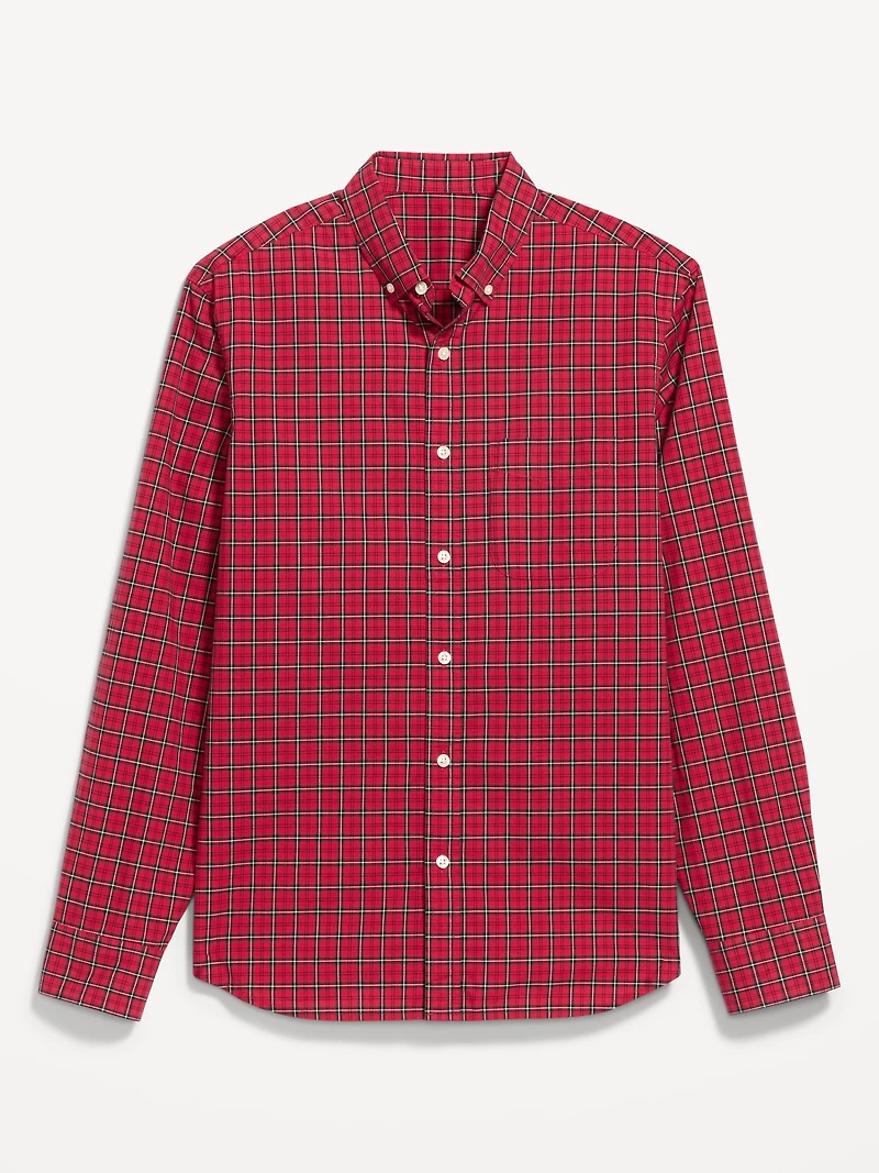 Classic Fit Everyday Plaid Poplin Shirt