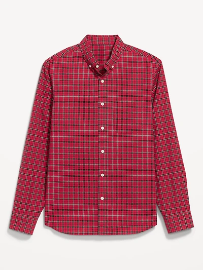 Classic Fit Everyday Plaid Poplin Shirt