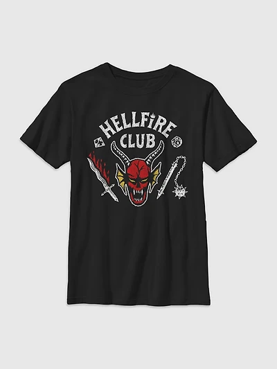 Stranger Things Hellfire Graphic T-Shirt for Kids