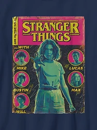 Stranger Things Comic Cover Graphic T-Shirt for Kids