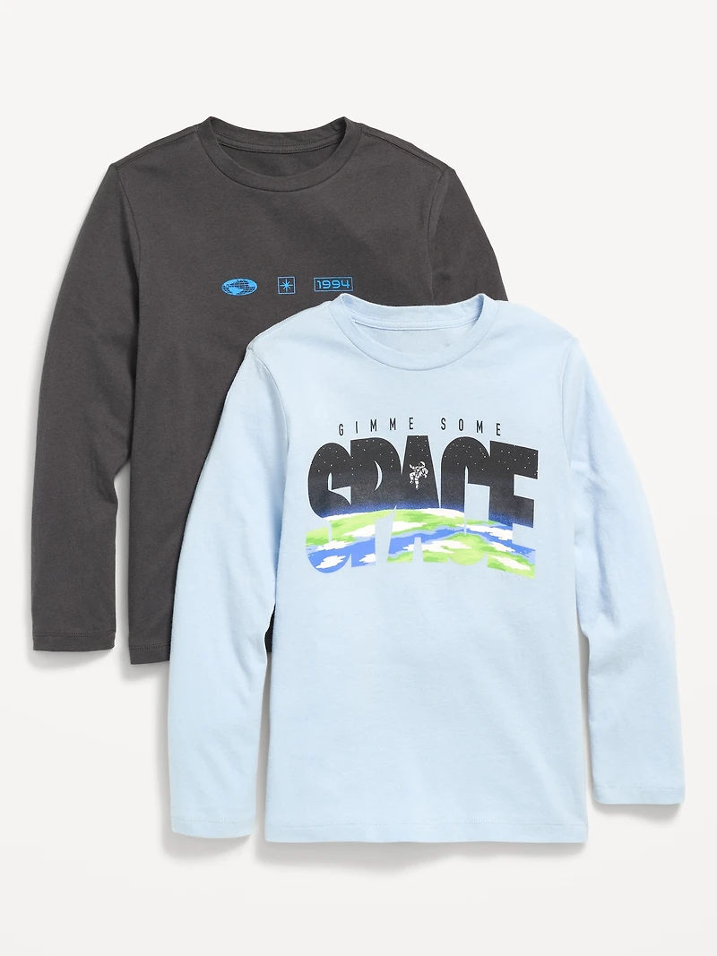 Long-Sleeve Graphic T-Shirt 2-Pack for Boys