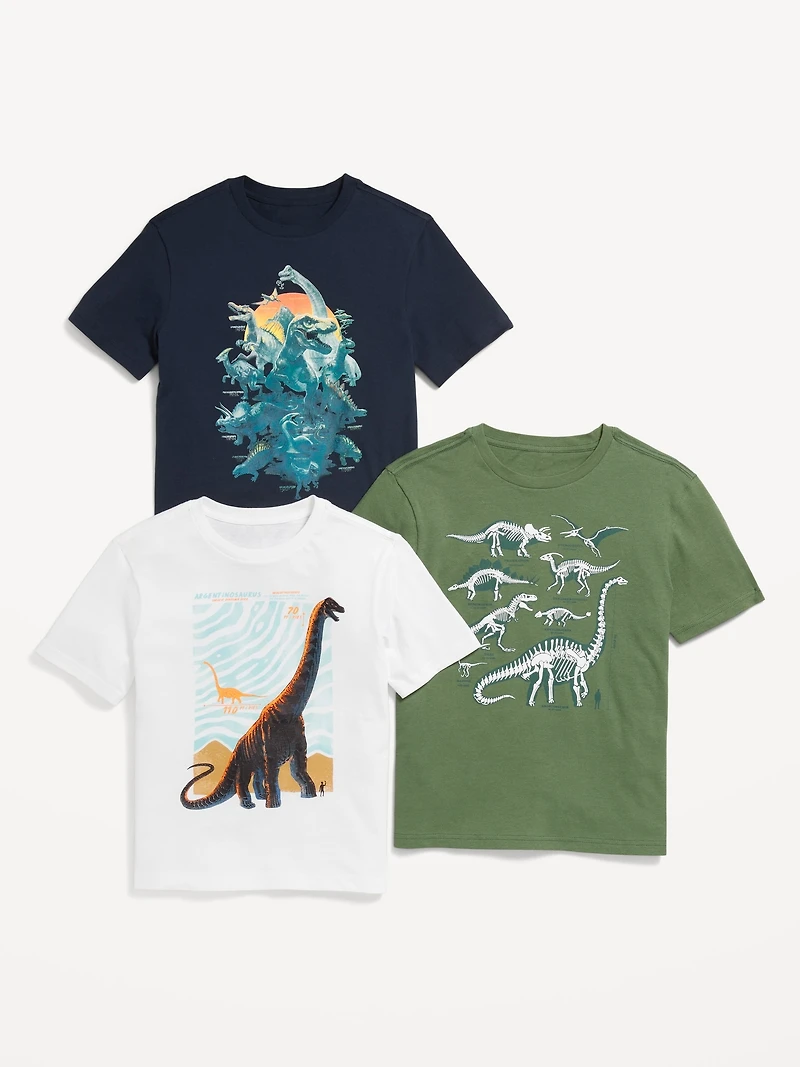 Short-Sleeve Graphic T-Shirt 3-Pack for Boys