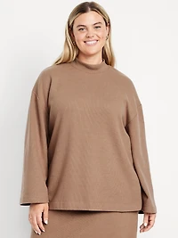 Cozy Mock-Neck Tunic Sweater