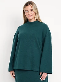 Cozy Mock-Neck Tunic Sweater