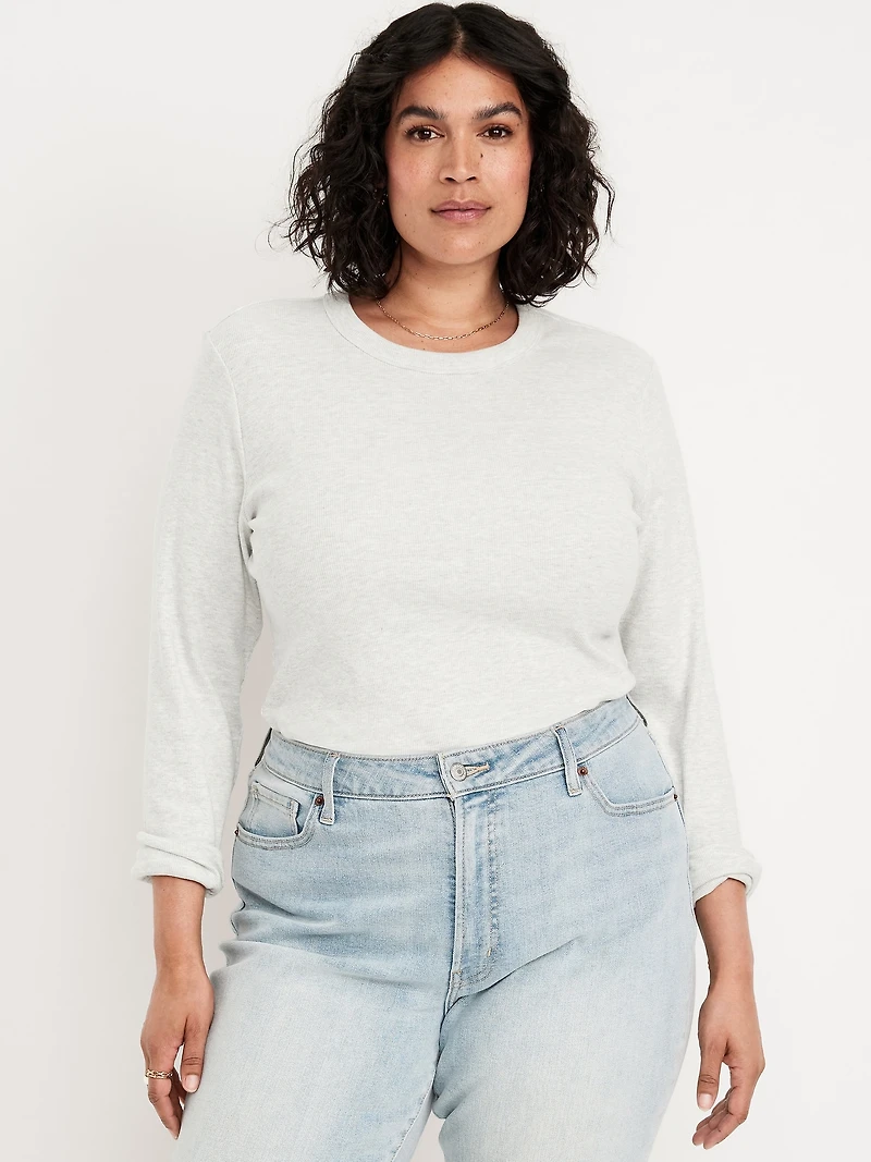 Snug Crew-Neck Long-Sleeve T-Shirt