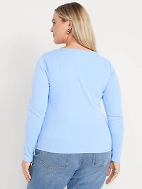 Snug Long-Sleeve Boatneck T-Shirt
