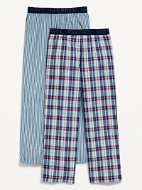 Printed Poplin Straight-Leg Pajama Pants 2-Pack for Boys