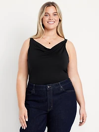 Cowl-Neck Twist-Strap Top