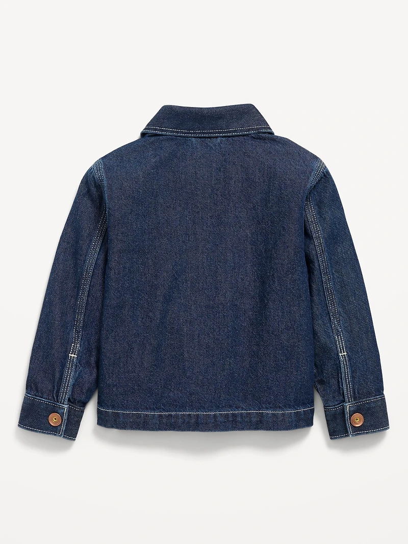 Loose Unisex Jean Barn Coat for Toddler