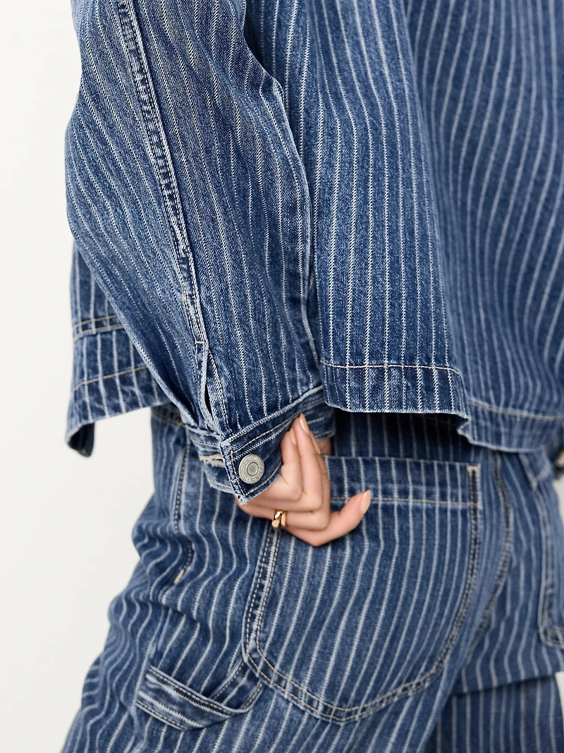 Cropped Jean Chore Jacket