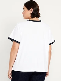 EveryWear Crew-Neck Logo-Graphic Ringer T-Shirt