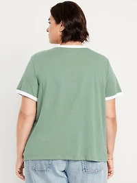 EveryWear Crew-Neck Logo-Graphic Ringer T-Shirt