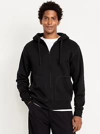 Sherpa-Lined Fleece Zip Hoodie