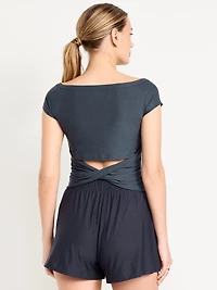 CloudMotion Ballet Twist-Back Top
