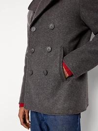 Slim Fit Double Breasted Peacoat
