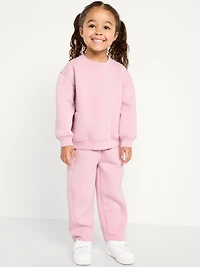 Bounce Fleece Crew-Neck and Sweatpants Set for Toddler Girls