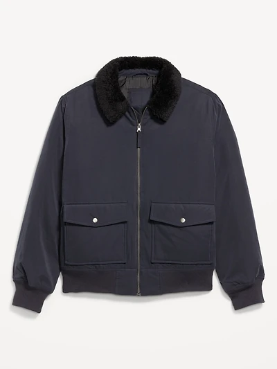 Water-Resistant Aviator Bomber Jacket