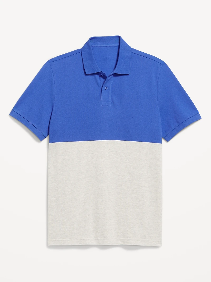 Color-Block Pique Polo