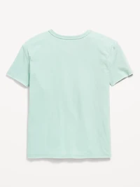 Oversized Short-Sleeve Raw-Edge T-Shirt for Girls