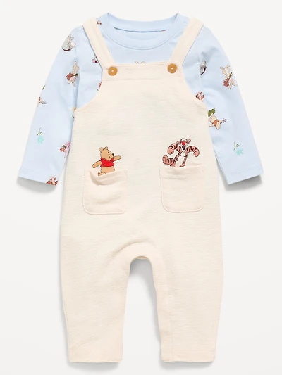 Disney© Long-Sleeve T-Shirt and Overalls Set for Baby