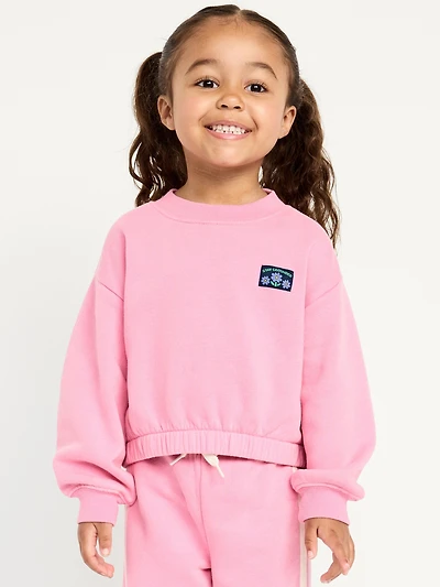 Balloon-Sleeve Sweatshirt for Toddler Girls