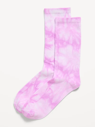 Tie-Dye Crew Socks for Women