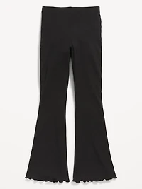 High-Waisted Ribbed Flared Leggings for Girls