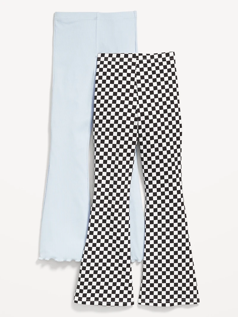 High-Waisted Flare Leggings 2-Pack for Girls