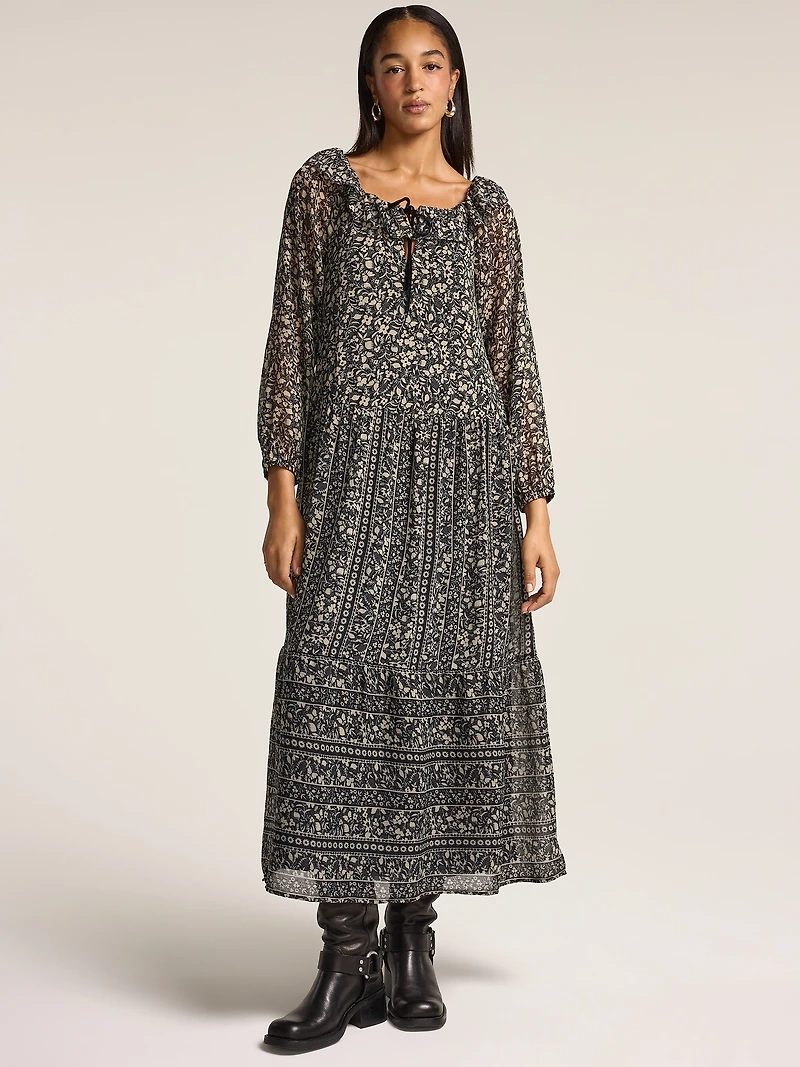Old Navy x Anna Sui Tiered Ruffle Maxi Dress