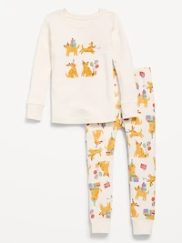 Printed Snug-Fit Pajama Set for Toddler & Baby