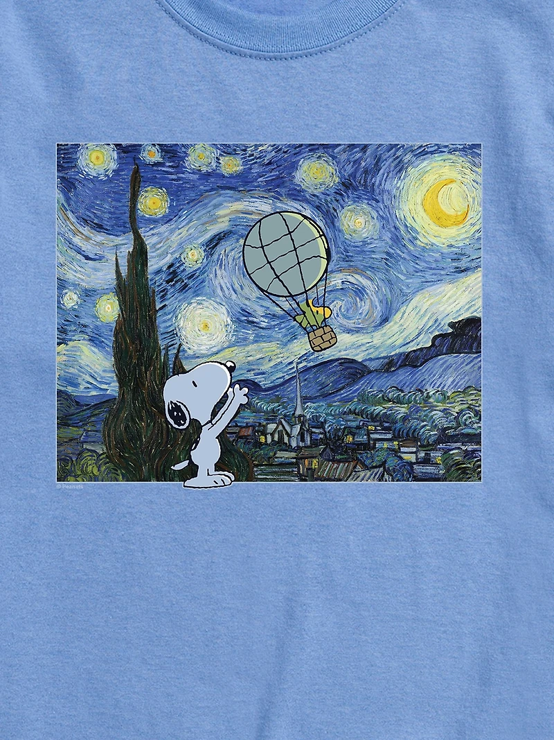 Peanuts Starry Night Short Sleeve Graphic Tee