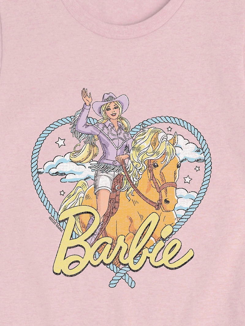 Western Barbie Short Sleeve Tee For Toddler