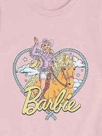 Western Barbie Short Sleeve Tee For Toddler