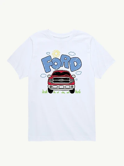 Ford F150 Doodle Short Sleeve Tee For Toddler