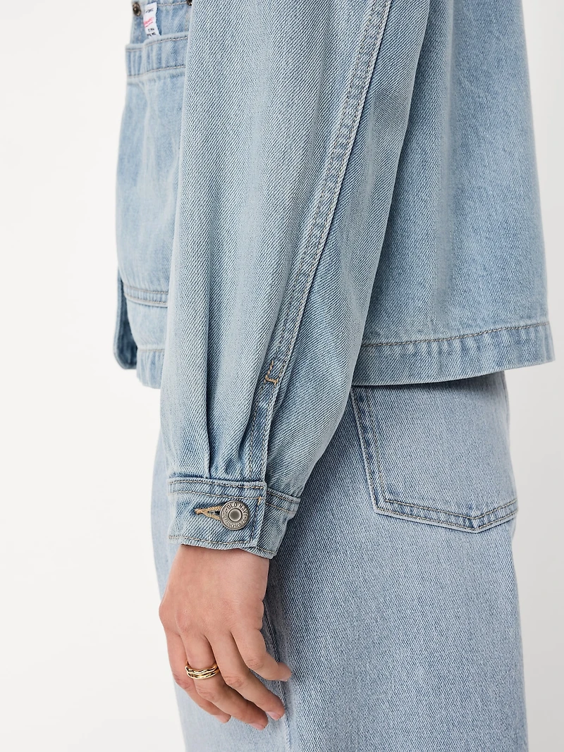 Cropped Denim Chore Jacket