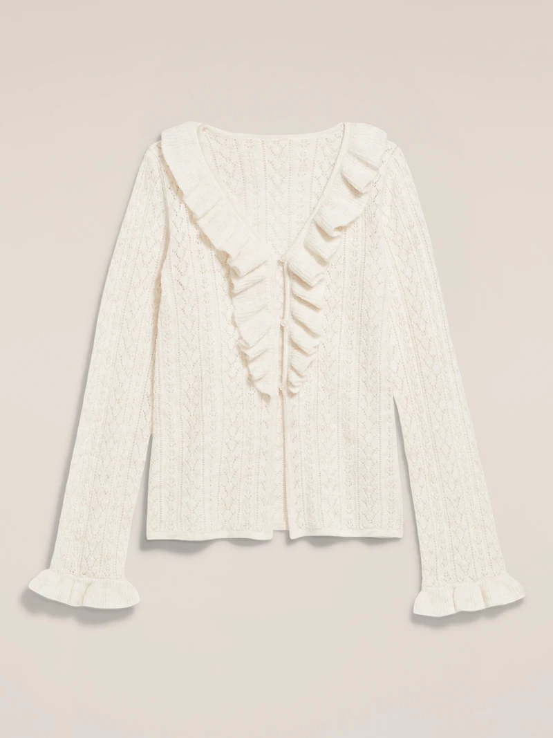 Old Navy x Anna Sui Ruffle Cardigan Sweater