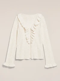 Old Navy x Anna Sui Ruffle Cardigan Sweater