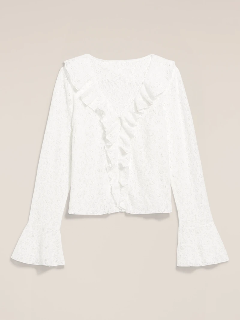 Old Navy x Anna Sui V-Neck Floral Lace Top