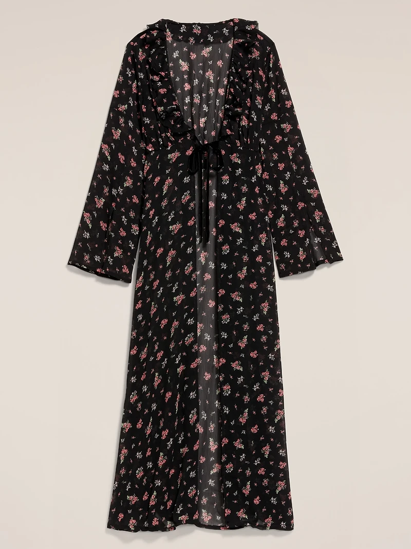 Old Navy x Anna Sui Chiffon Tie-Front Duster