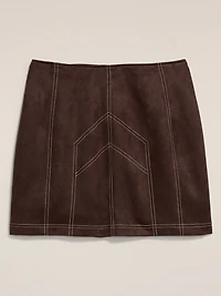Old Navy x Anna Sui Vegan Suede Seamed Mini Skirt