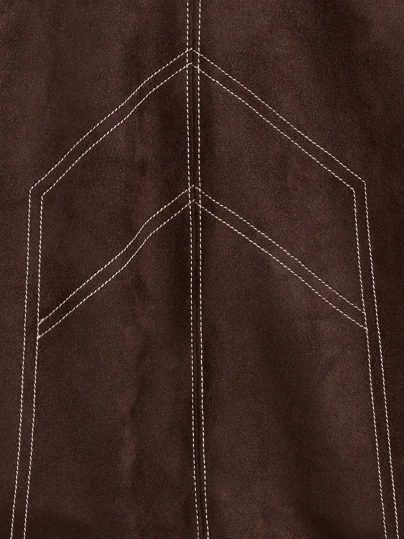 Old Navy x Anna Sui Vegan Suede Seamed Mini Skirt