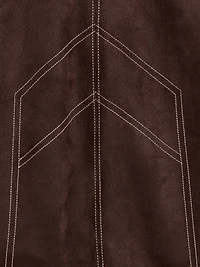 Old Navy x Anna Sui Vegan Suede Seamed Mini Skirt