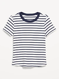 Snug Crew-Neck Ribbed T-Shirt