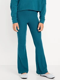 CozePlush High-Waisted Flare Leggings for Girls