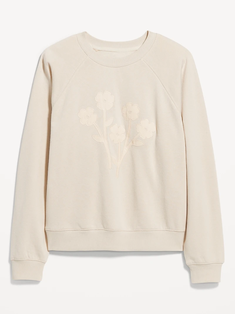 Oversized Graphic Raglan Sweatshirt