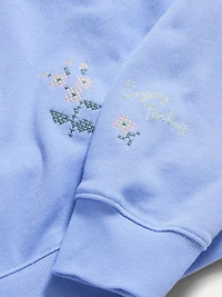 Oversized Graphic Raglan Sweatshirt