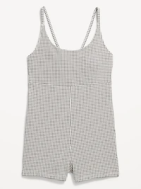 Textured Swim Romper - 2.5-inch inseam