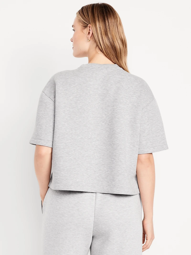 Bounce Fleece Relaxed Short-Sleeve Top